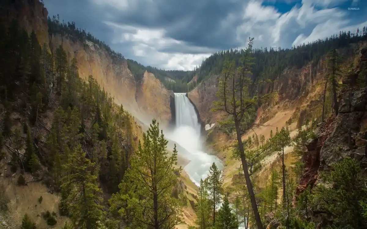 Waterval in natuurpark
